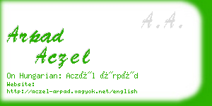 arpad aczel business card